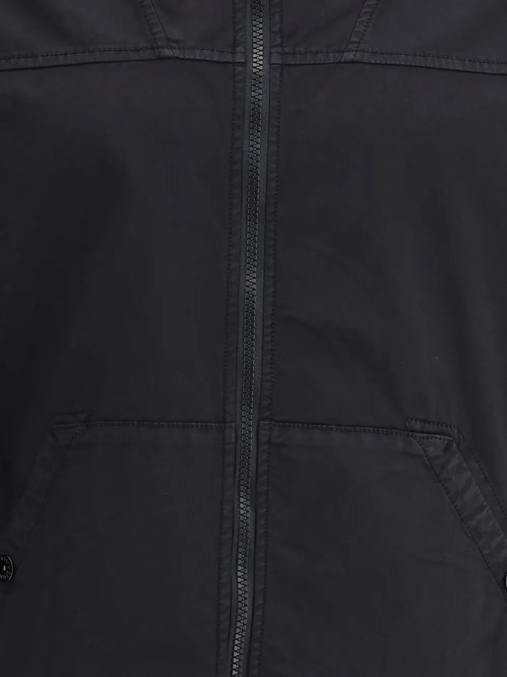 Stone Island Compass-patch Hooded Jacket In Black
