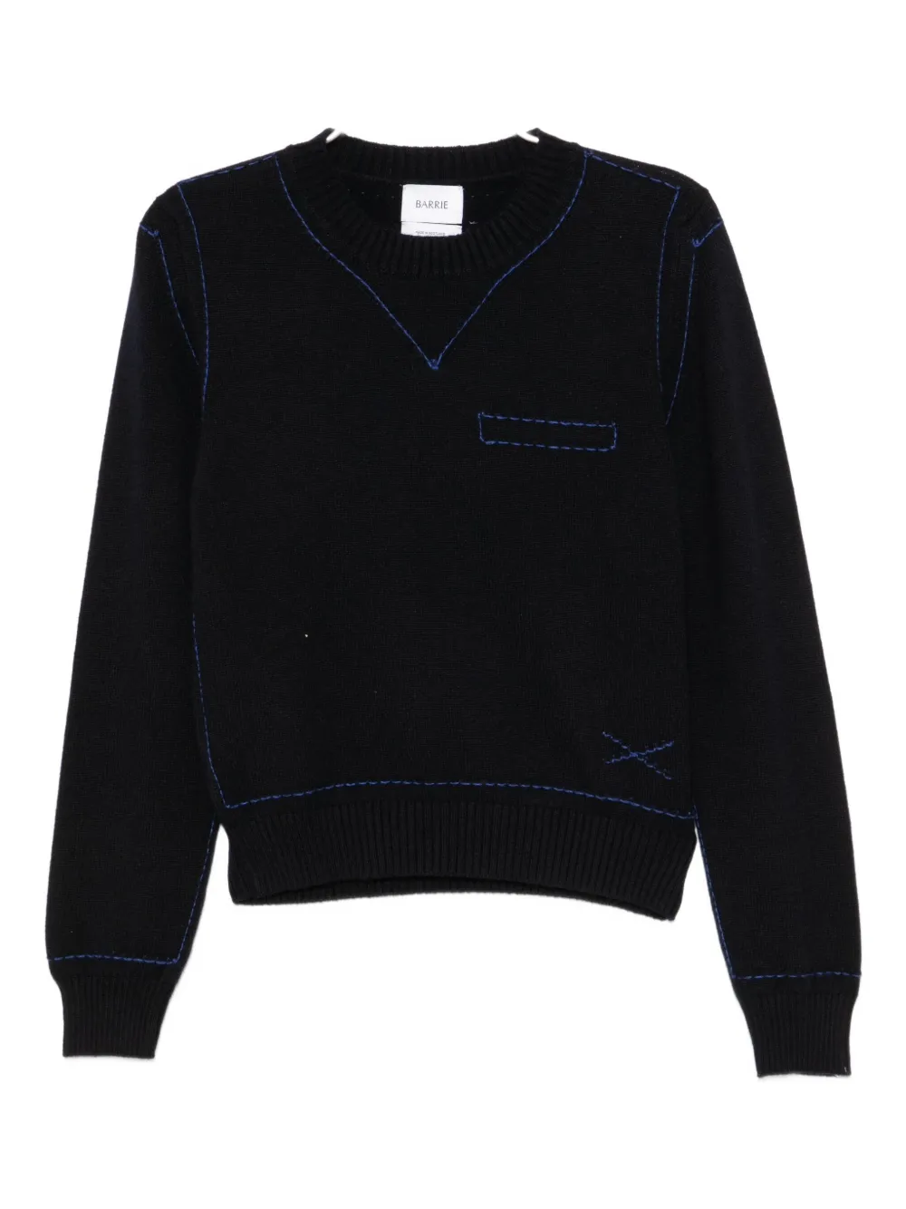 Barrie top-stitch jumper | Black | Image 1