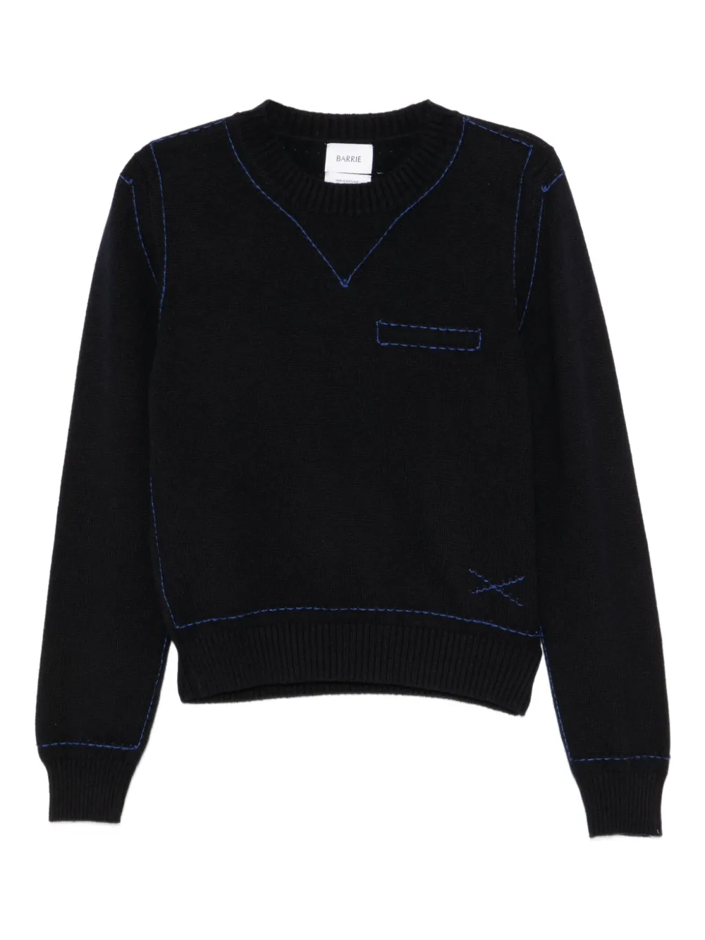 Barrie トップステッチ プルオーバー - ブラック