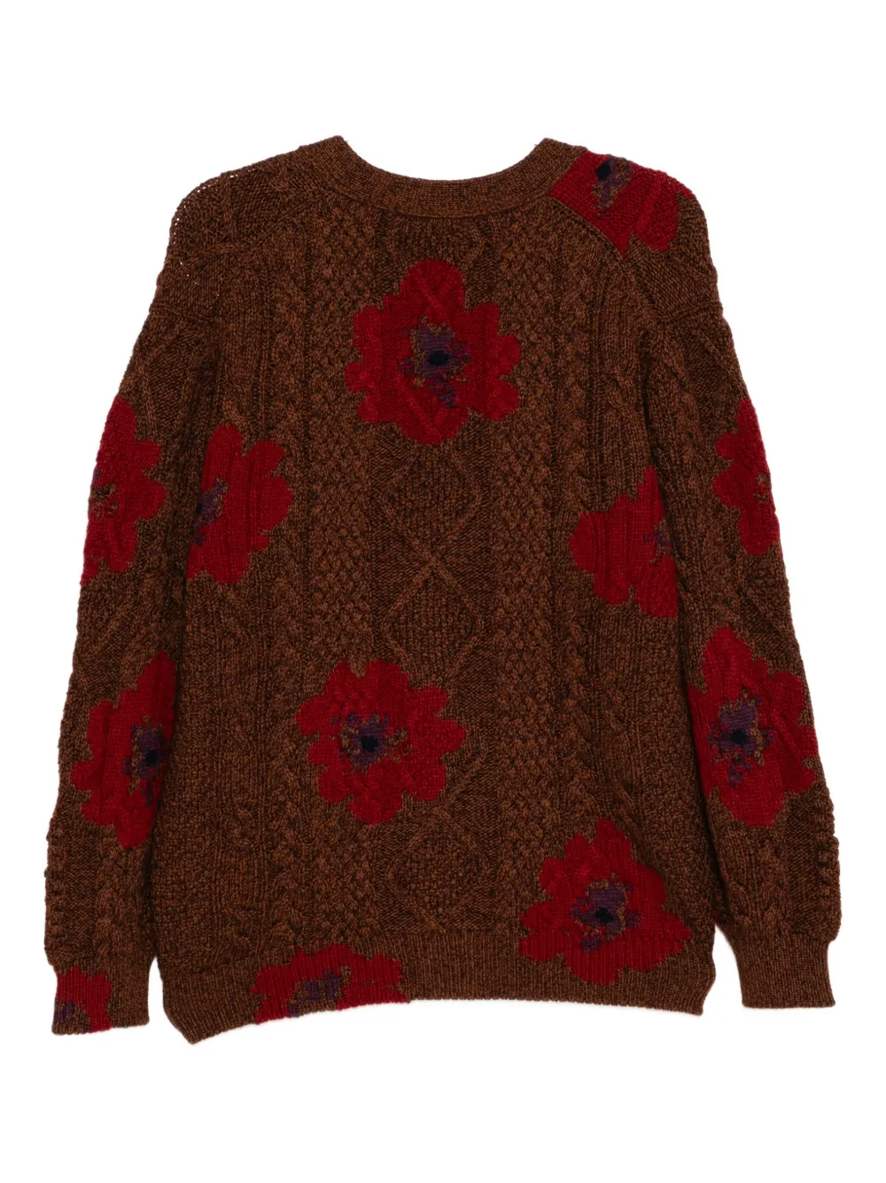 Barrie Cockade-flower Cardigan In Brown