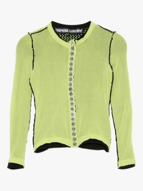 Chopova Lowena fishnet-layer cardigan