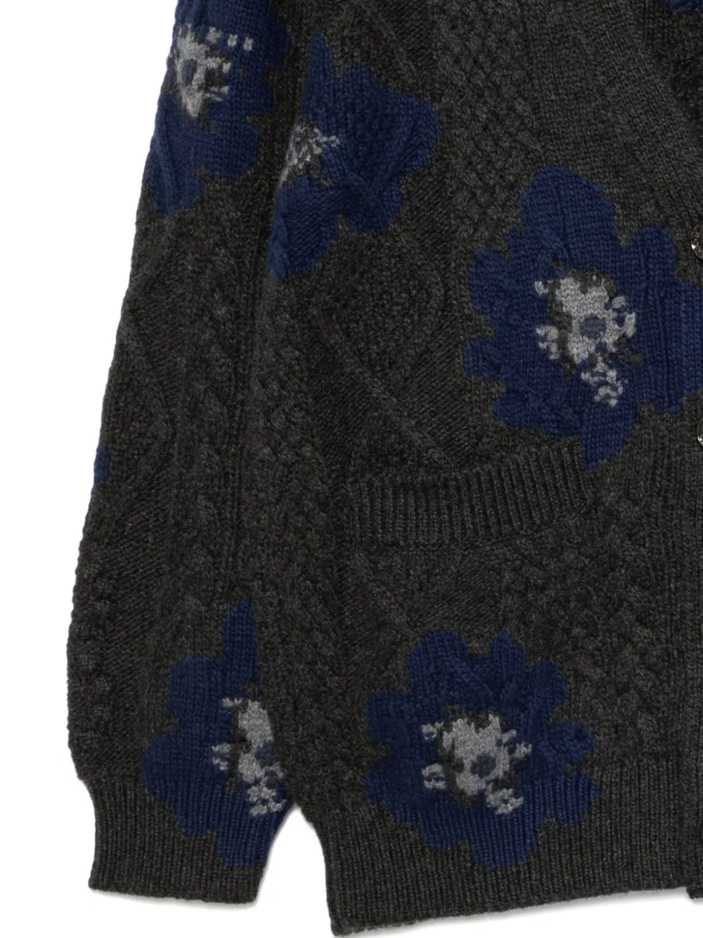 Barrie Vest met bloem Grijs