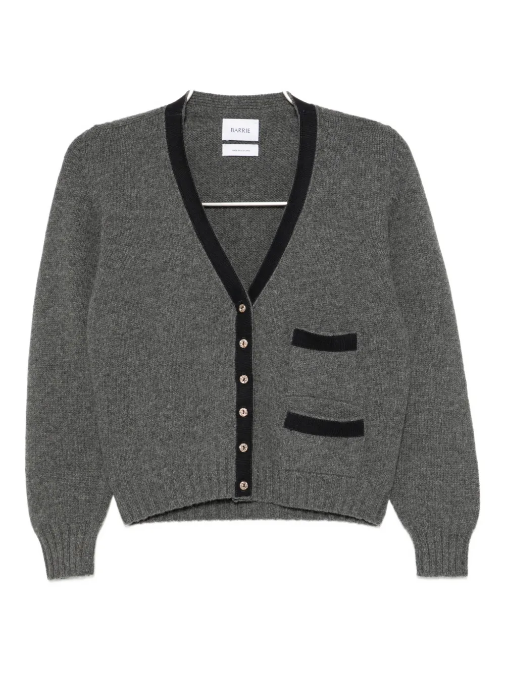 Barrie The Ribbon Cardigan In Gray