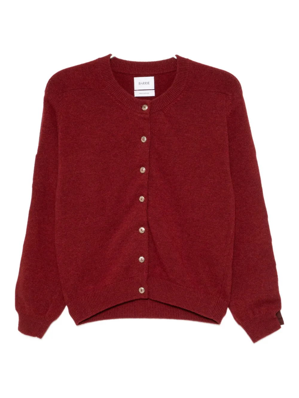 Barrie Ribbon Cardigan In Burgundy