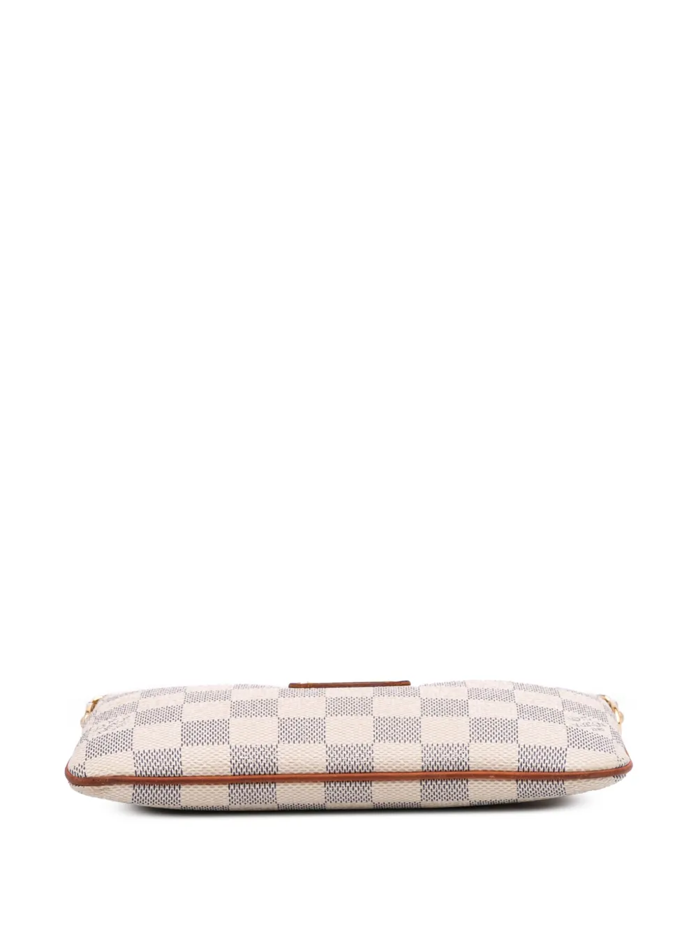 Pre-owned Louis Vuitton 2010 Damier Azur Pochette Milla Mm Handbag In White