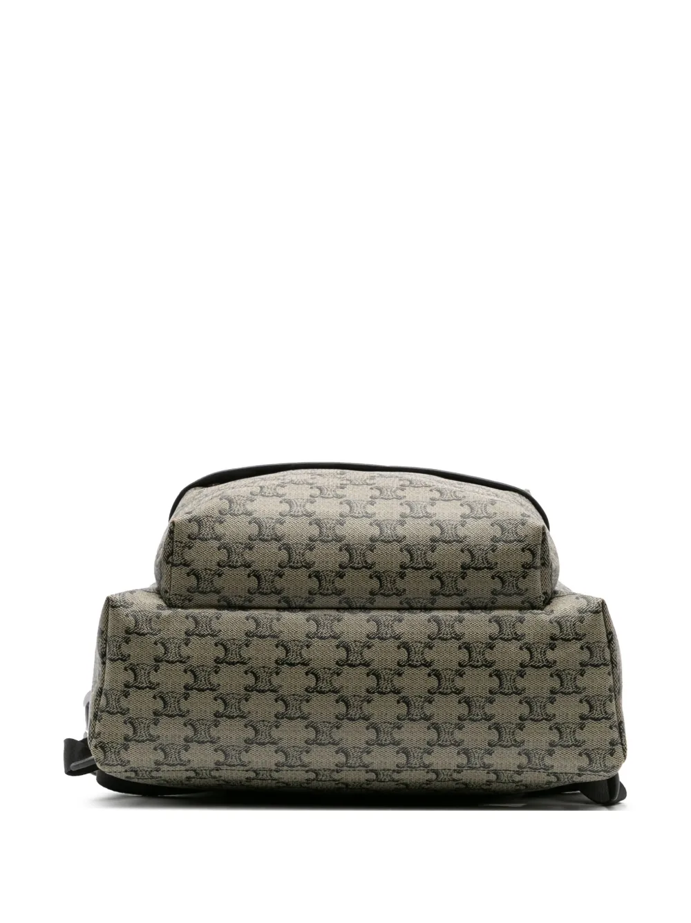 Pre-owned Celine 2024 Medium Triomphe Coated Canvas Backpack In Brown