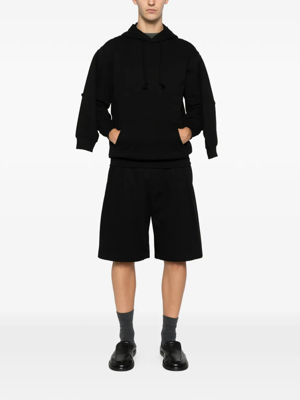 Comme Des Garçons Shirt four-sleeve hoodie Zwart