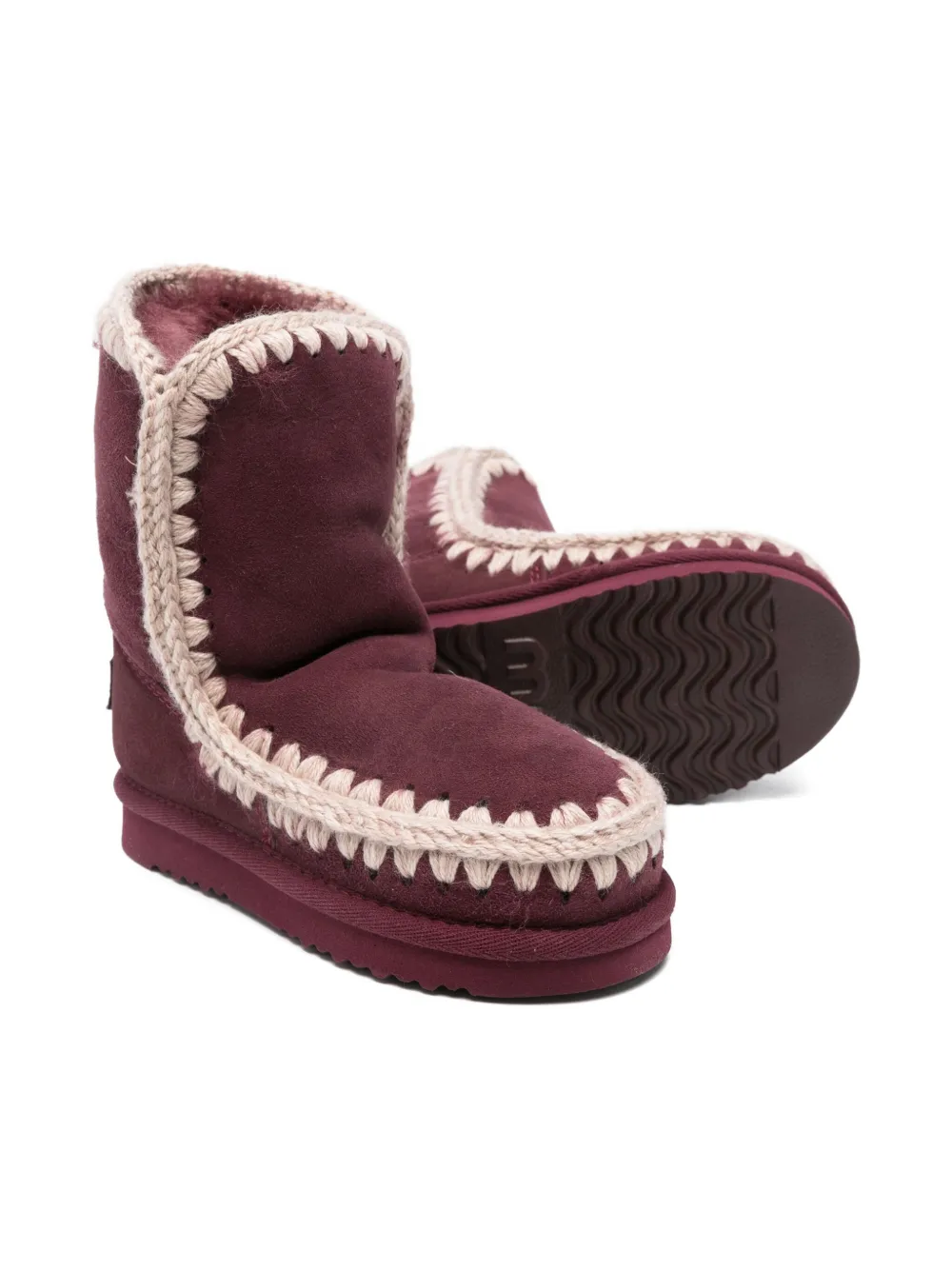 Mou Kids Eskimo crochet-trimmed suede boots | Ankle Boots | Image 2