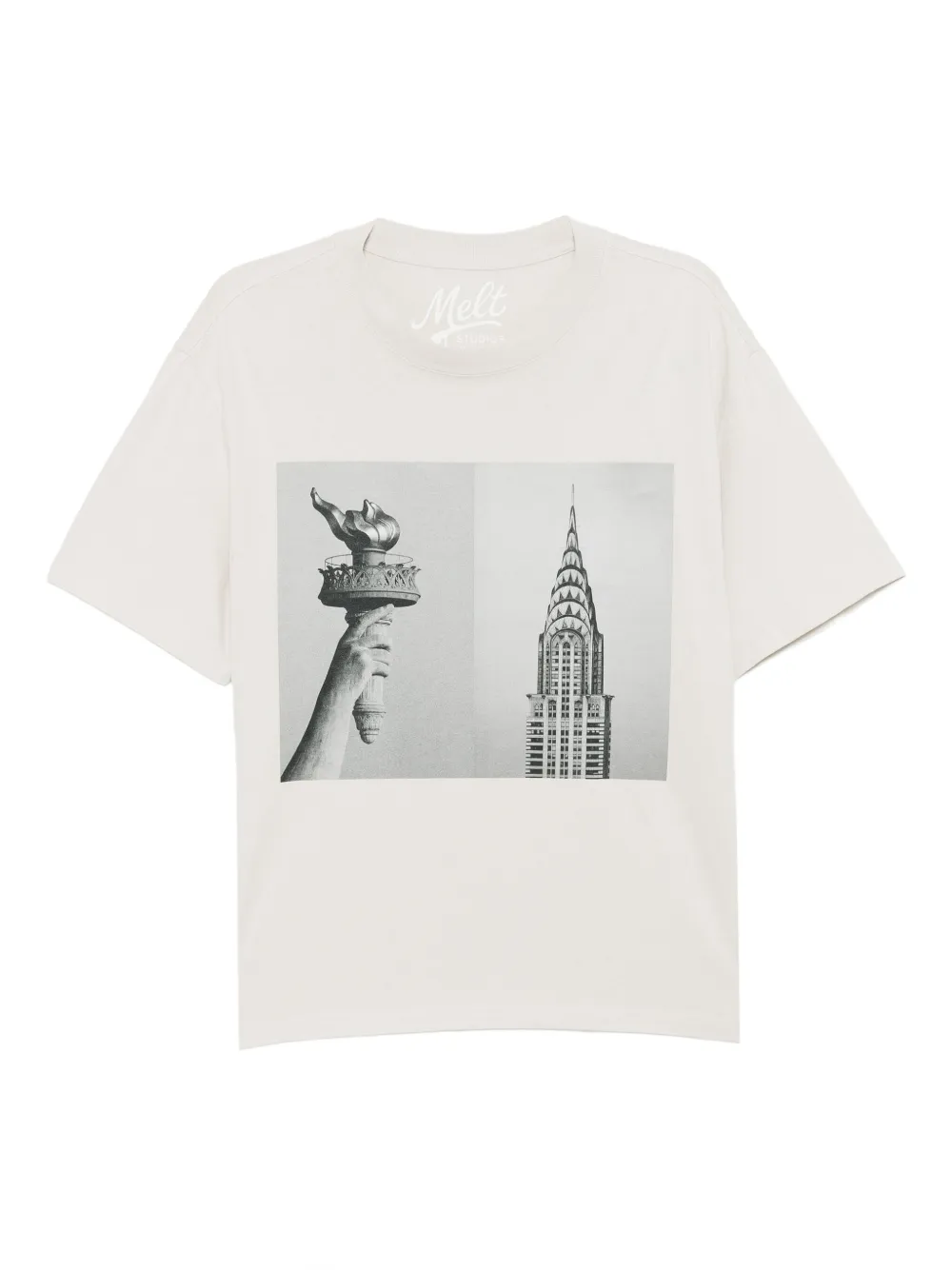 Melt graphic-print T-shirt | Neutrals | Image 1