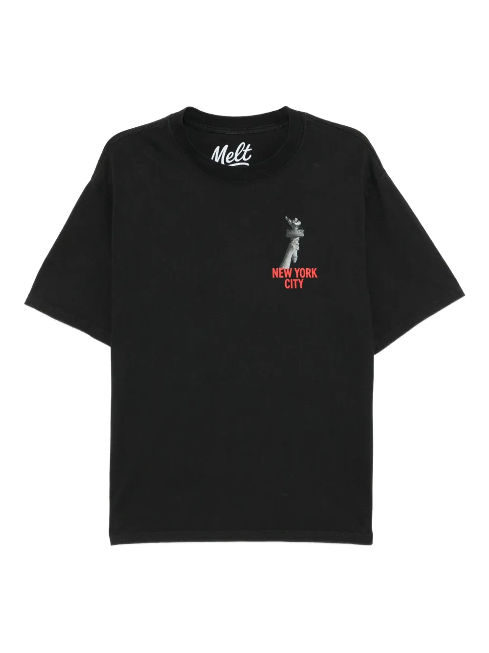Melt graphic-print T-shirt | Black | Image 1