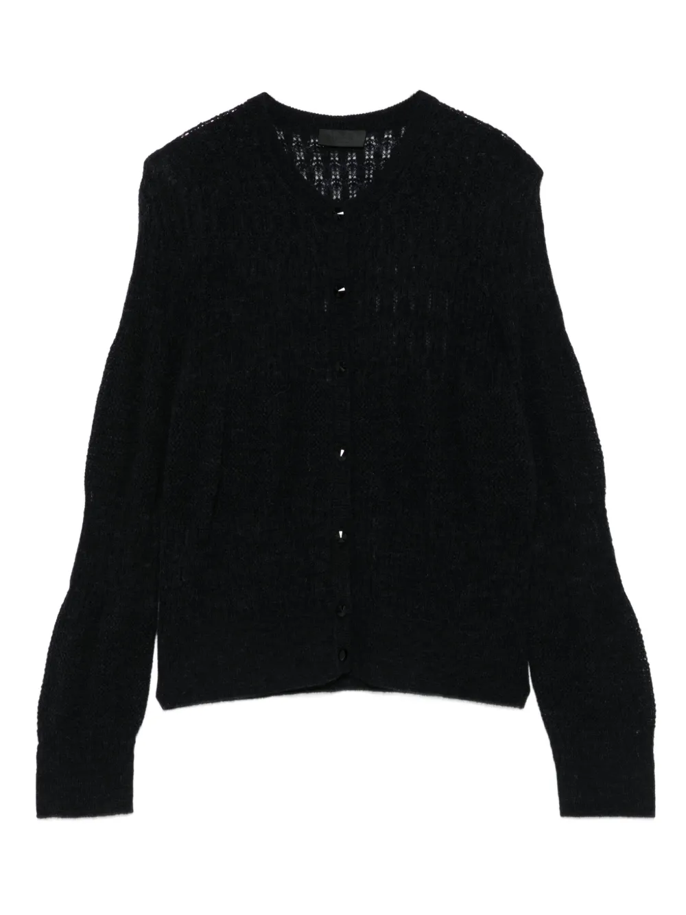 LIU JO button-front open-knit cardigan - ブラック LIU JO button-front open-knit cardigan - ブラック