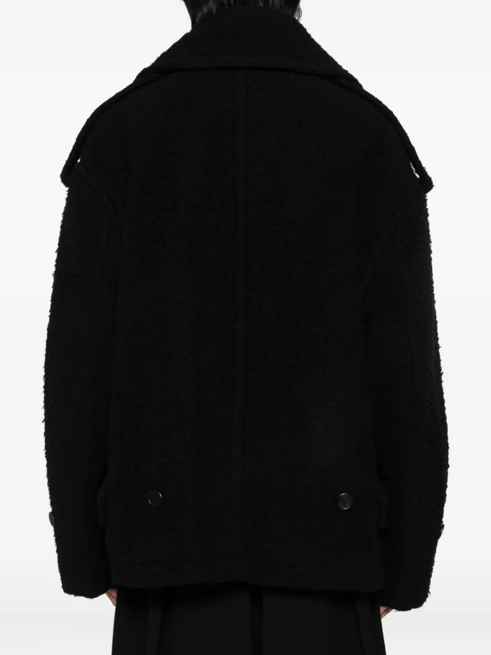 SONGZIO Jas met enkele rij knopen Zwart