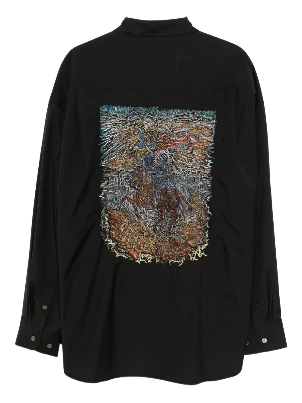 SONGZIO graphic-embroidered shirt - Zwart