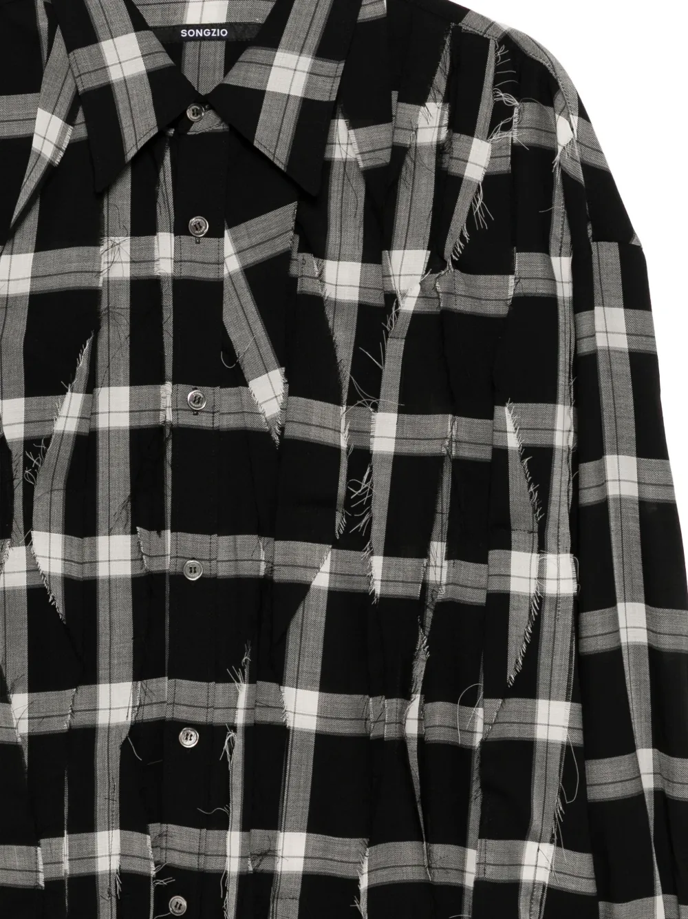 SONGZIO Geruit overhemd Zwart