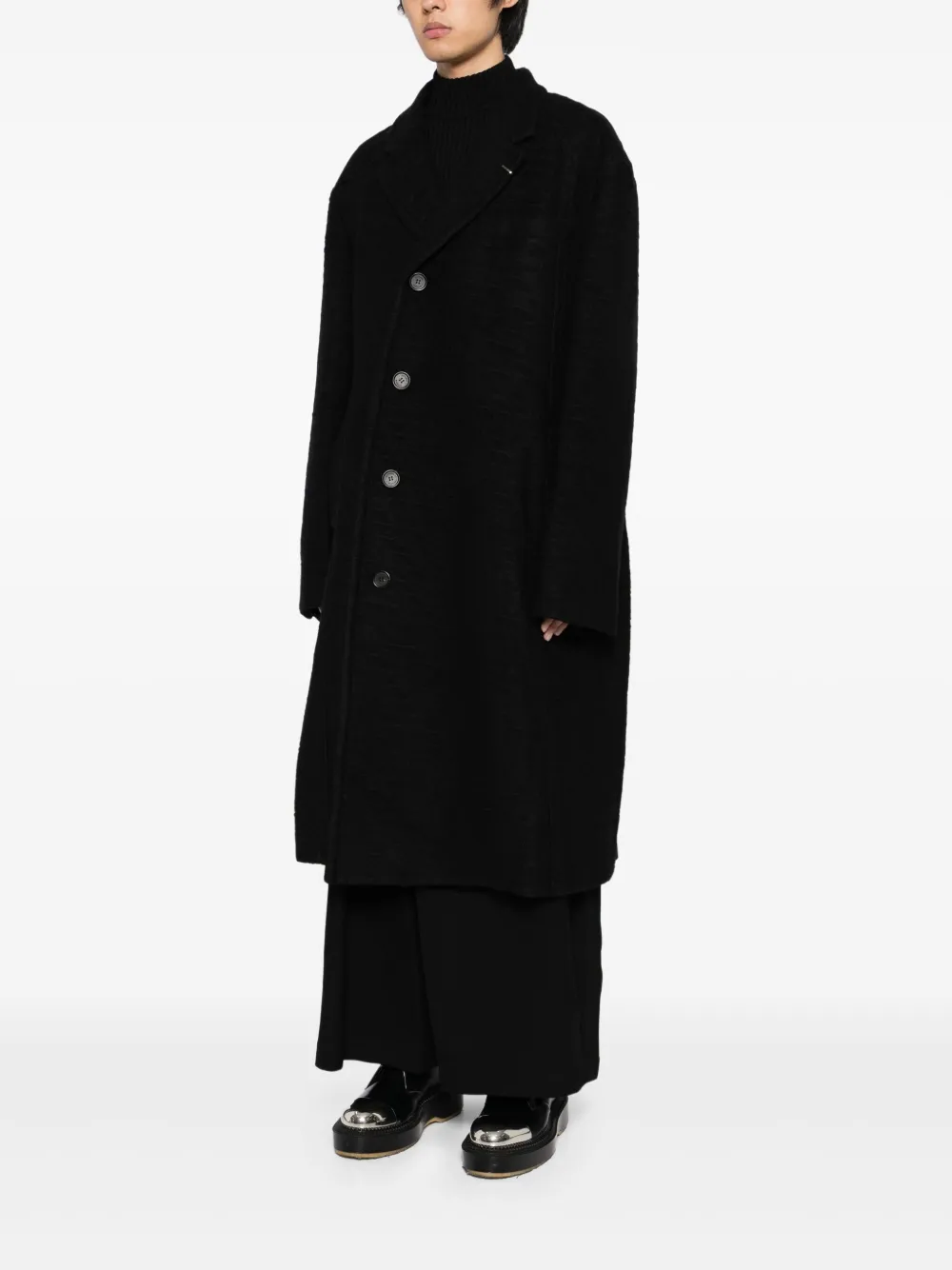 SONGZIO Jas met enkele rij knopen Zwart