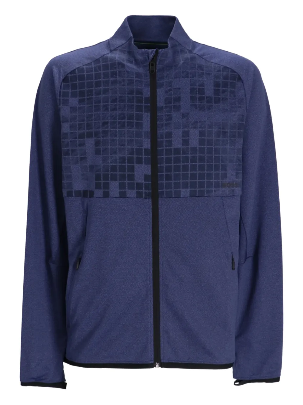 BOSS chemise zippée à motif géométrique | bleu | Image 1