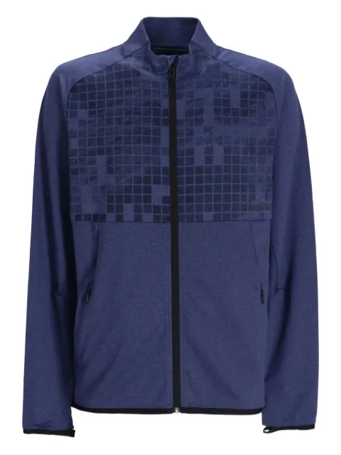 BOSS sudadera con motivo geométrico y cierre