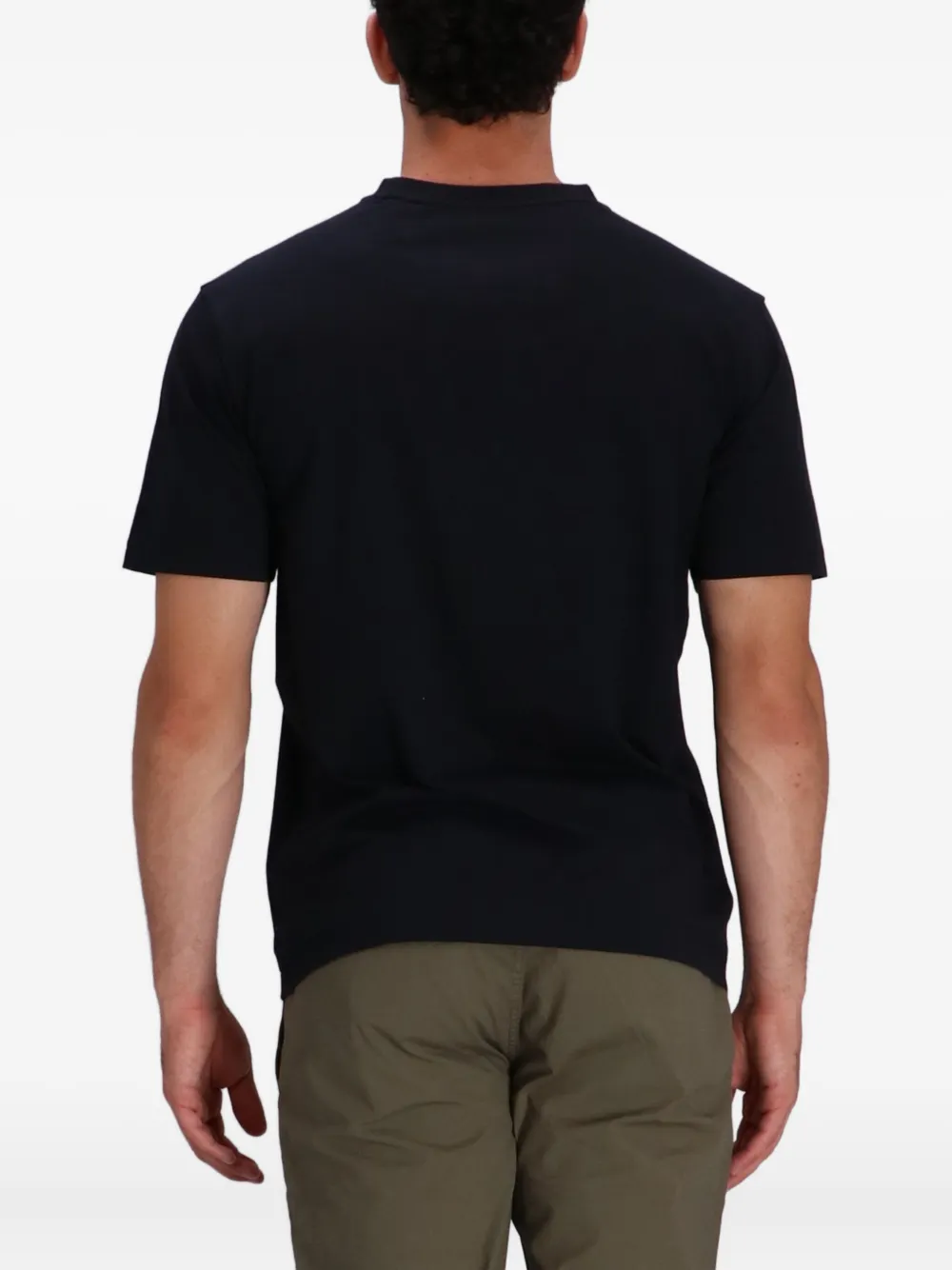 BOSS T-shirt met logo-reliëf Zwart