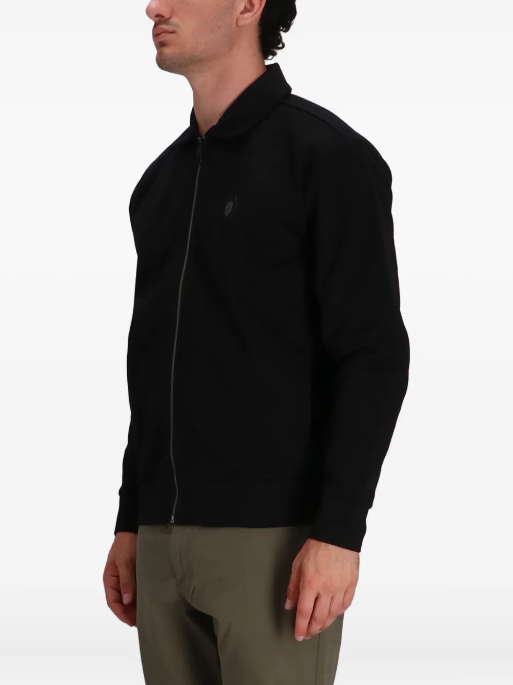 Hugo Boss Sweatshirtjacke Mit Doppel-d-monogramm In Black