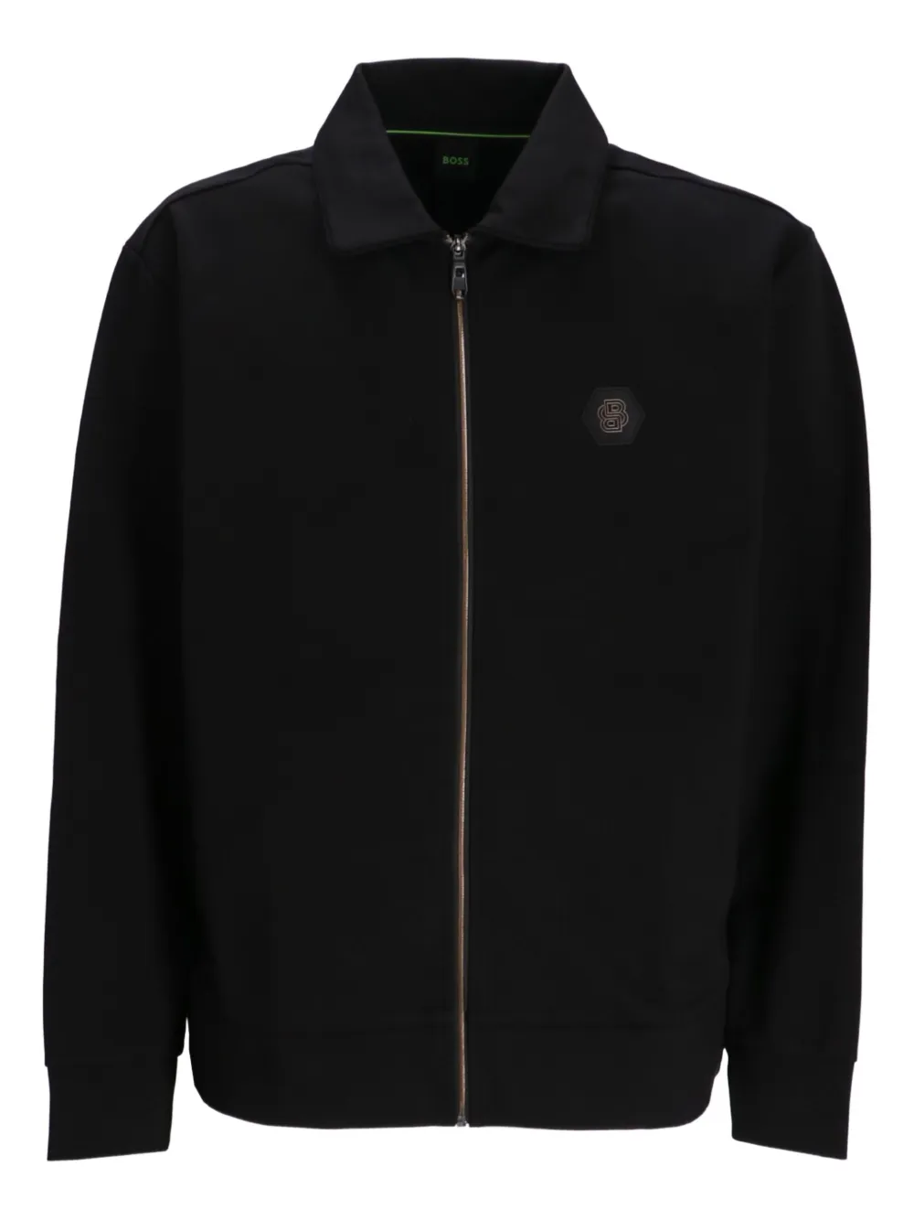 Hugo Boss Sweatshirtjacke Mit Doppel-d-monogramm In Black