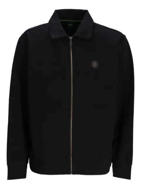 BOSS double D-monogram zip-up sweatshirt
