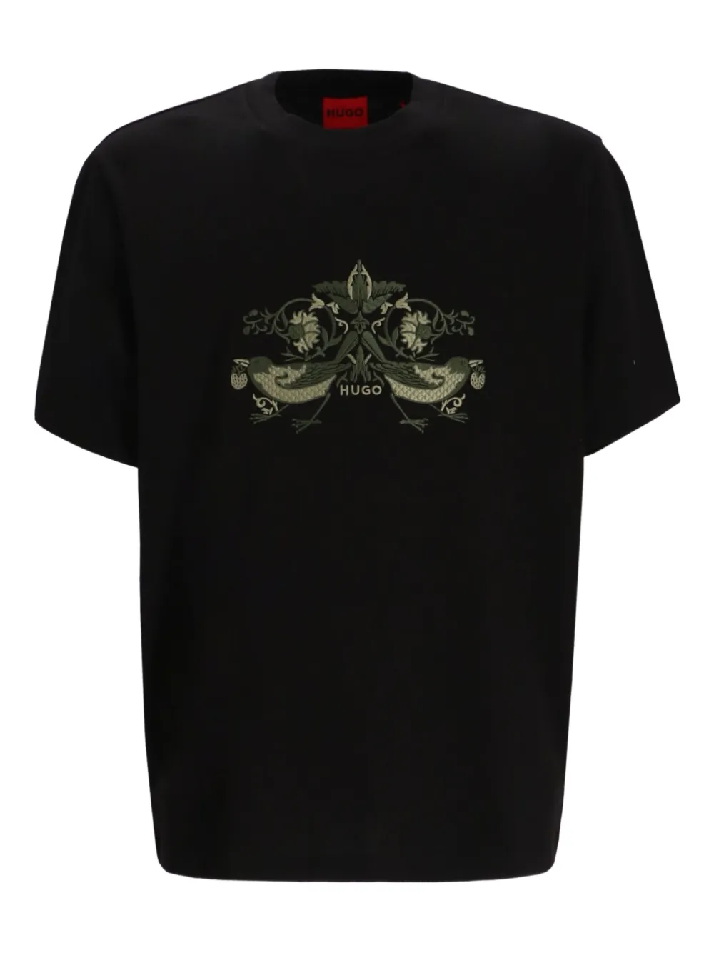 HUGO playera de algodón con logo bordado | negro | Image 1