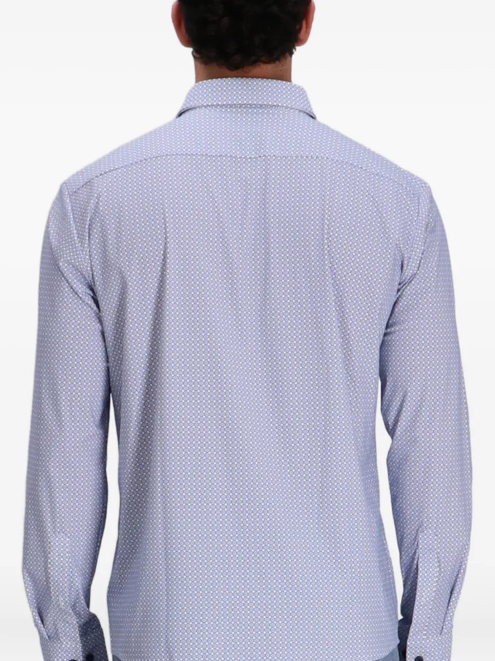 BOSS Overhemd met geometrische print Blauw