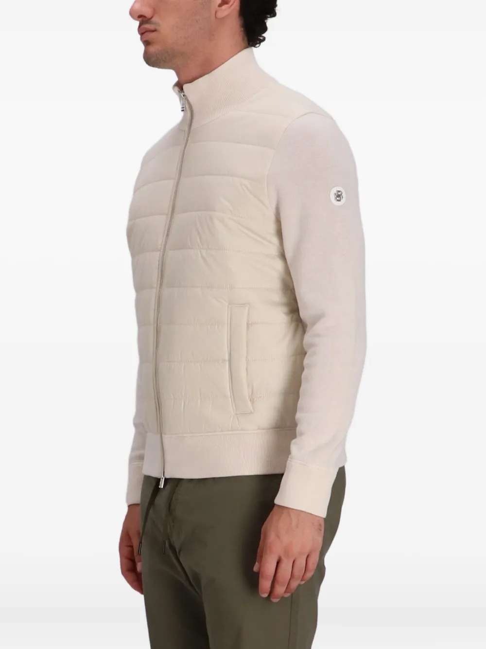 BOSS Gewatteerde trui van katoen-wol Beige