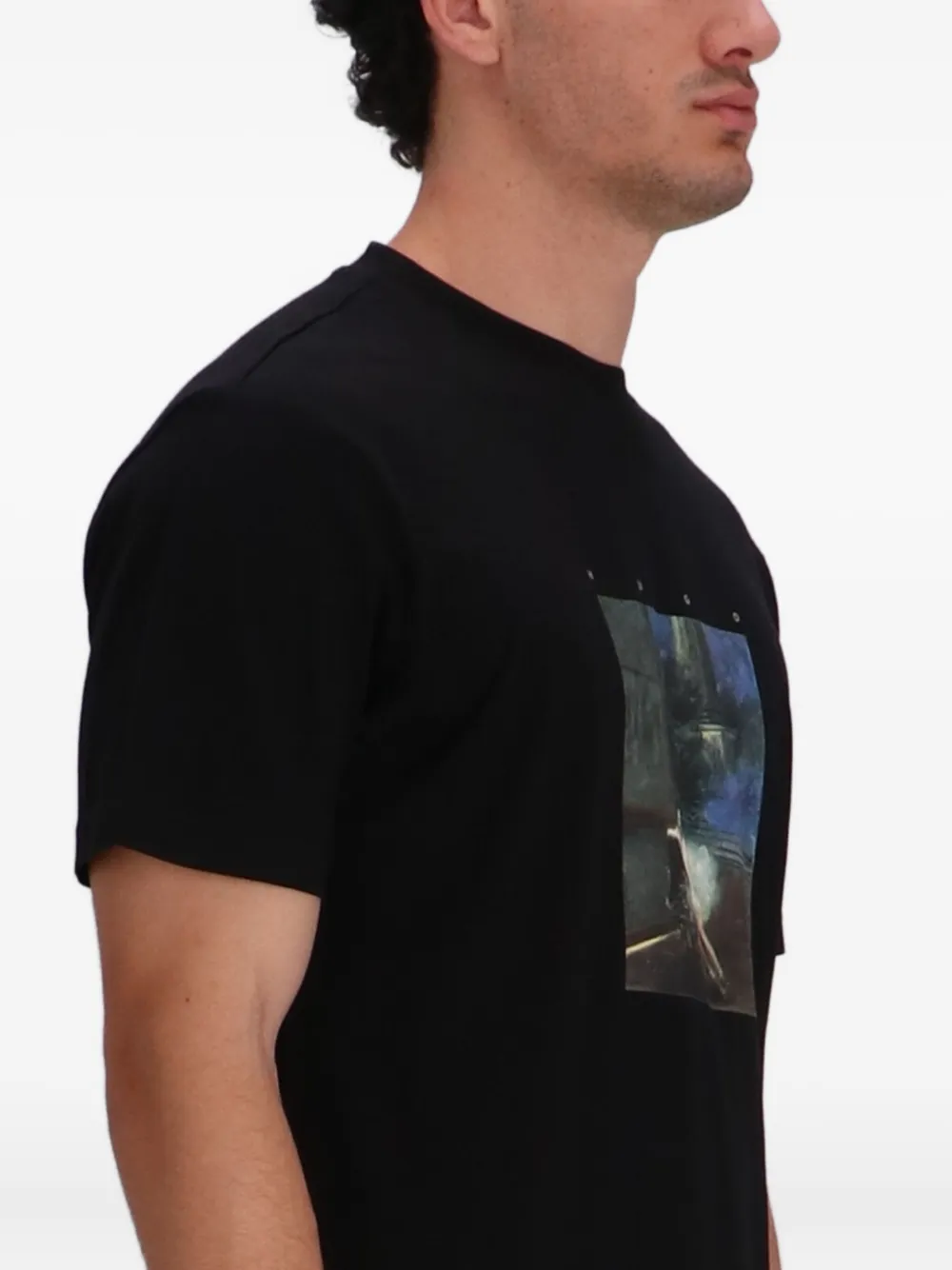 Hugo Boss X Apoh Ballerina-print Cotton T-shirt In Black