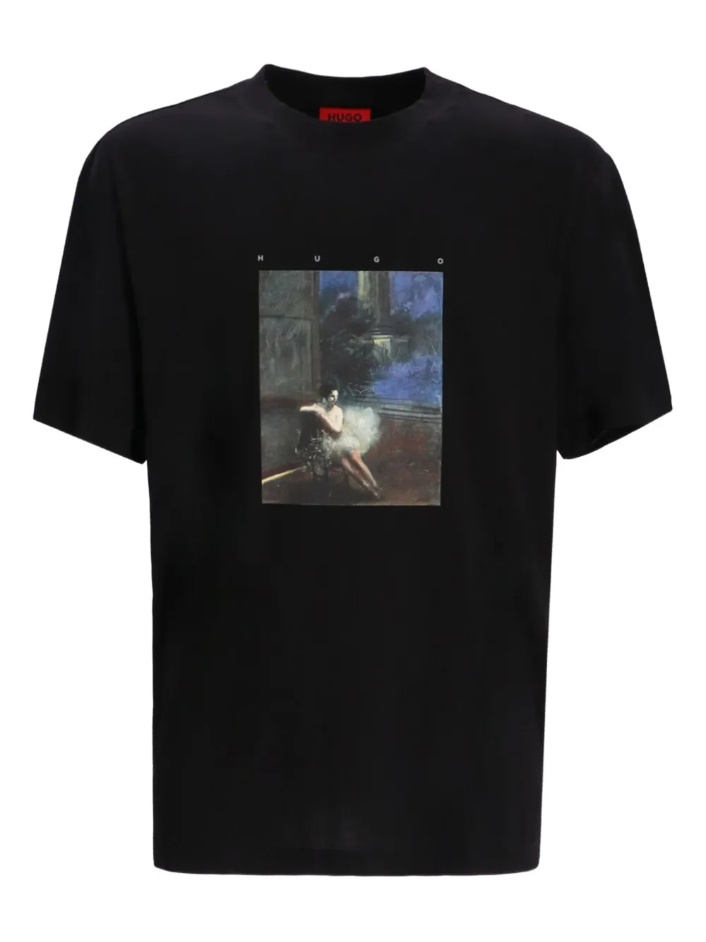 HUGO x Apoh ballerina-print cotton T-shirt | Black | Image 1
