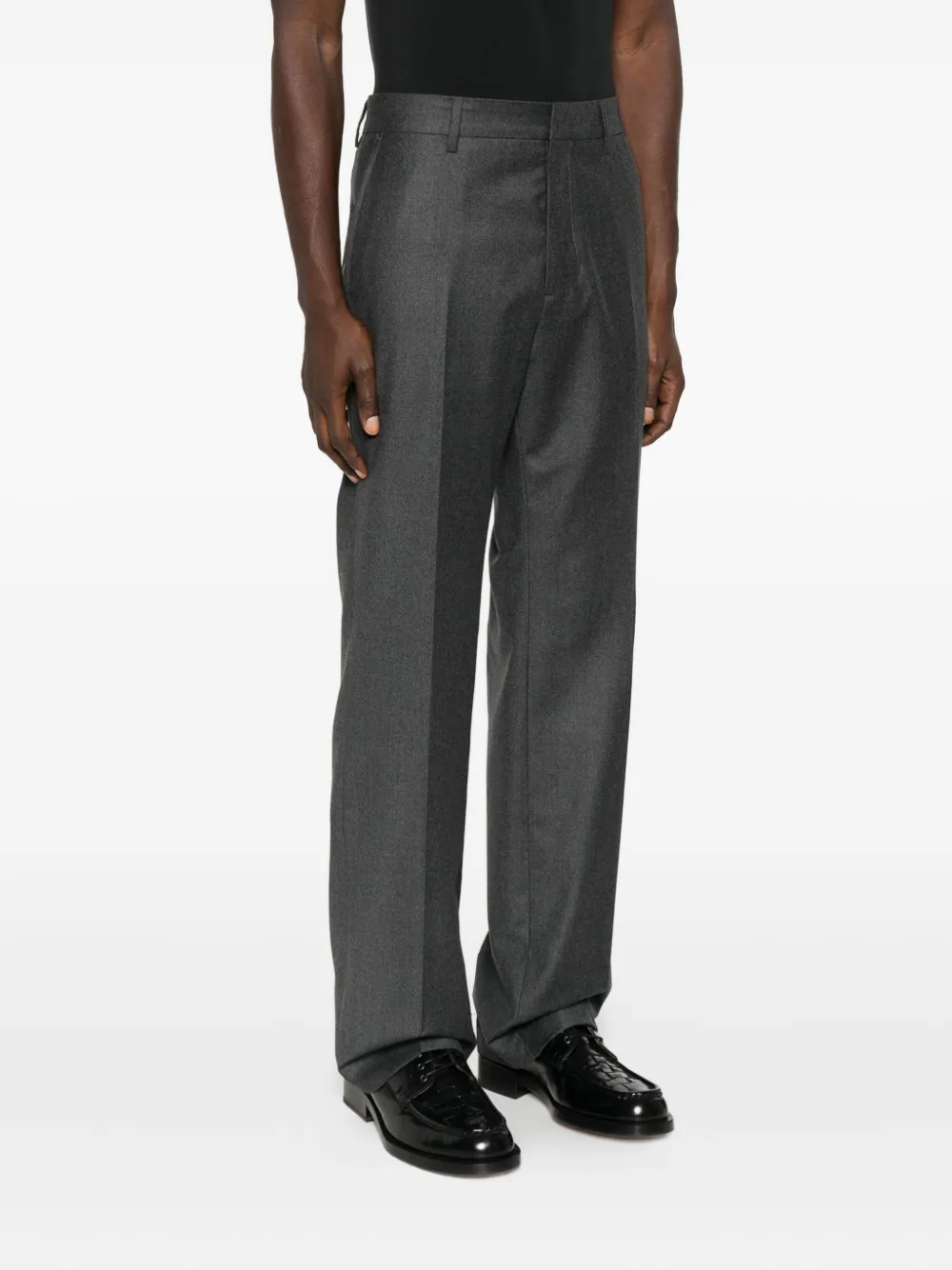 AMI Paris Plooibroek Grijs