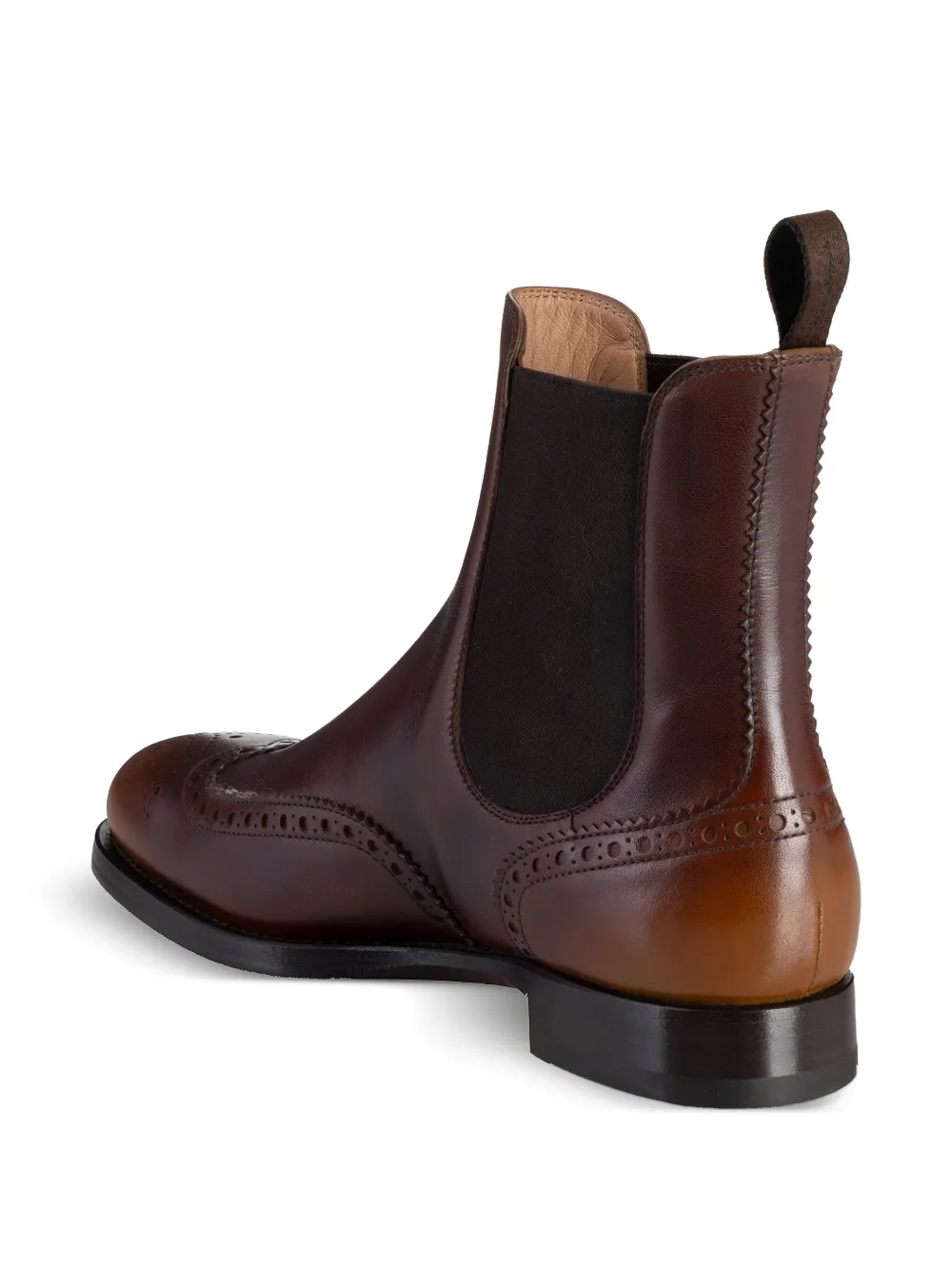 Santoni Delia Brogue Boots In Brown