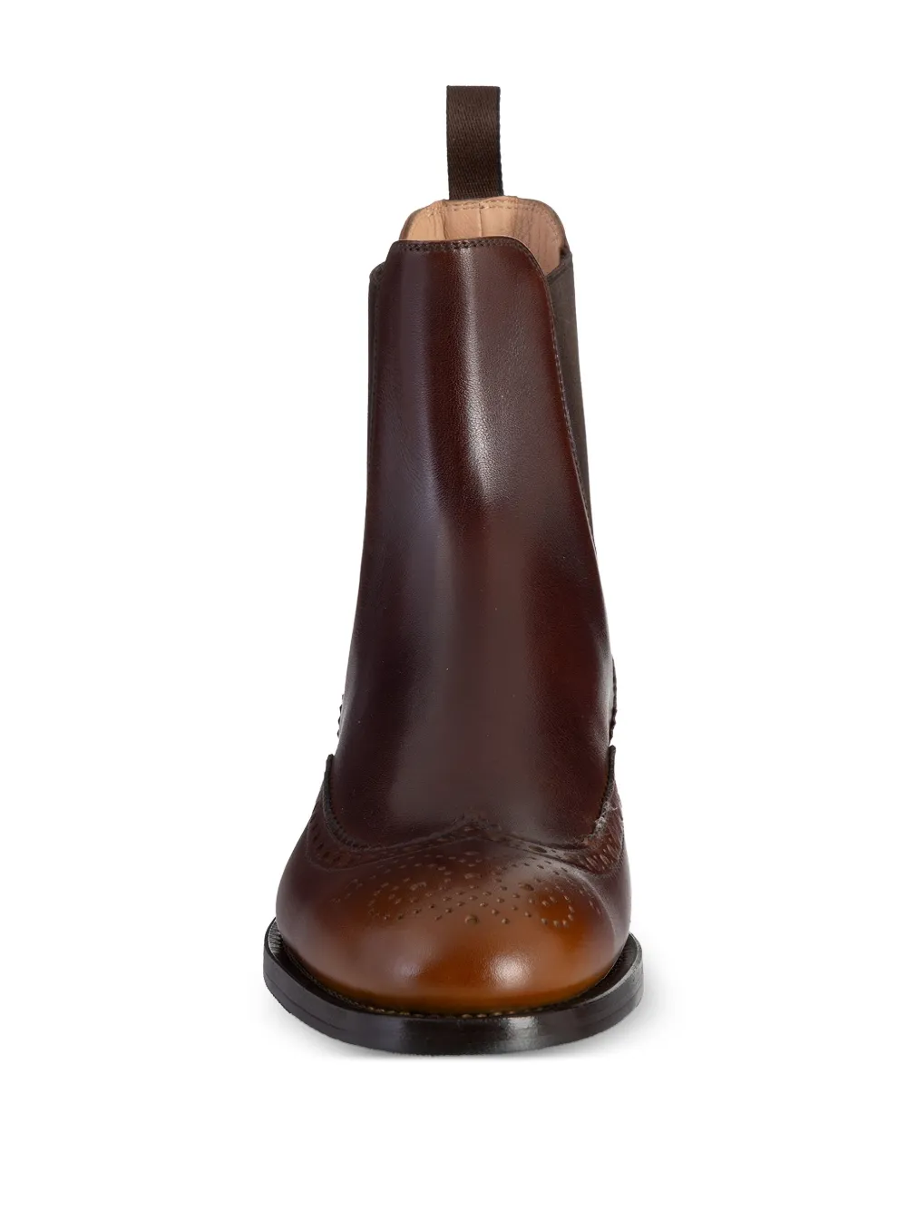 Santoni Delia Brogue Boots In Brown