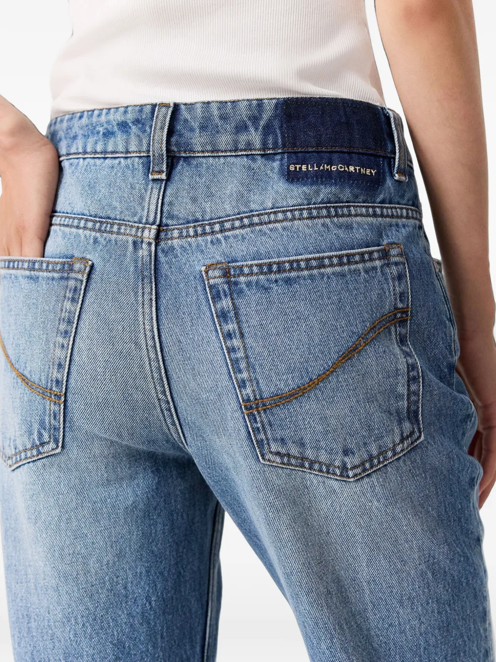 Stella McCartney Jeans met vervaagd effect Blauw