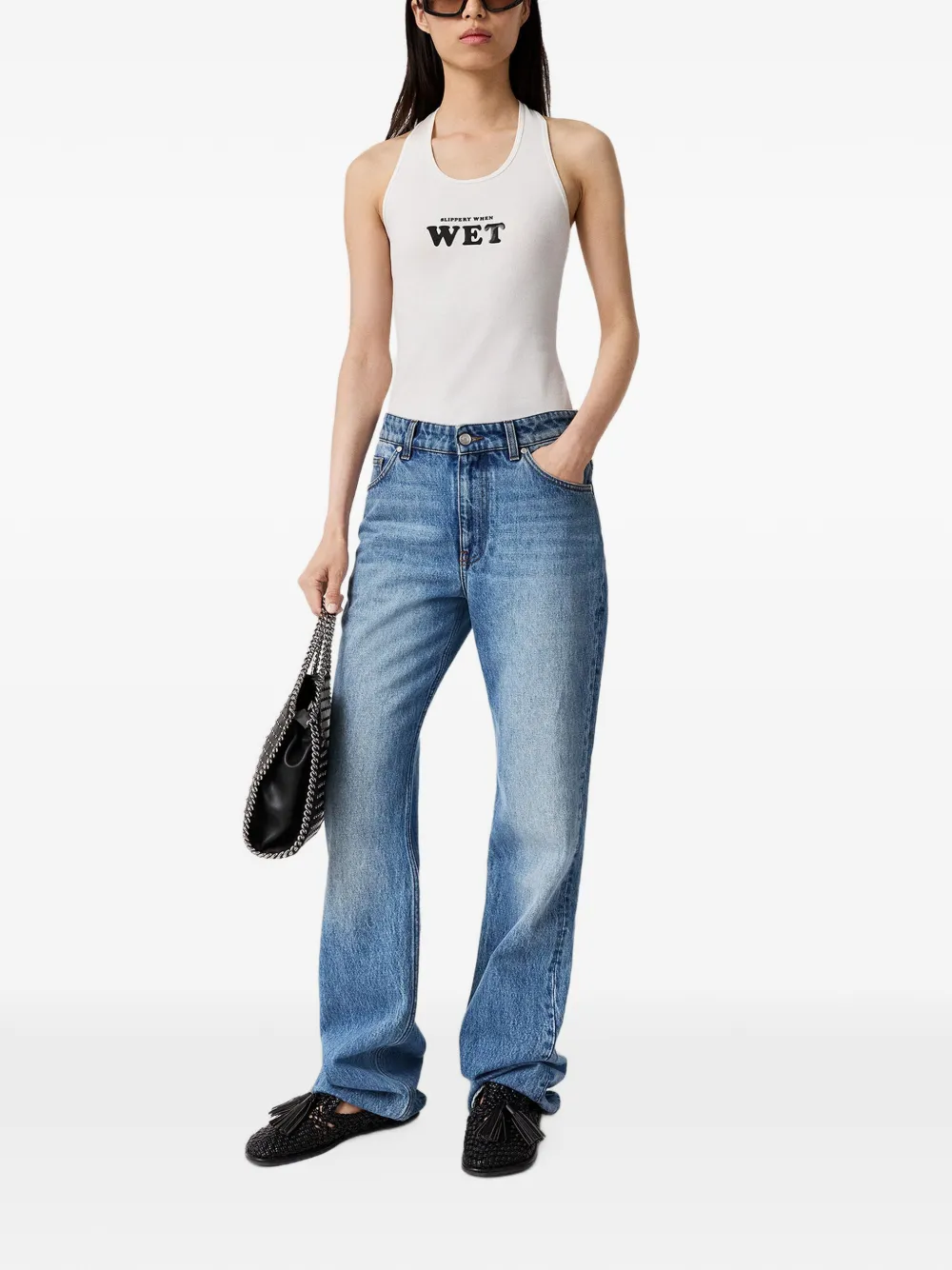 Stella McCartney Jeans met vervaagd effect Blauw