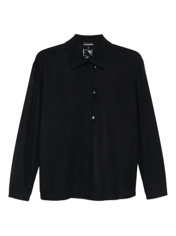 Emporio Armani ボタン シャツ | ブラック | FARFETCH JP