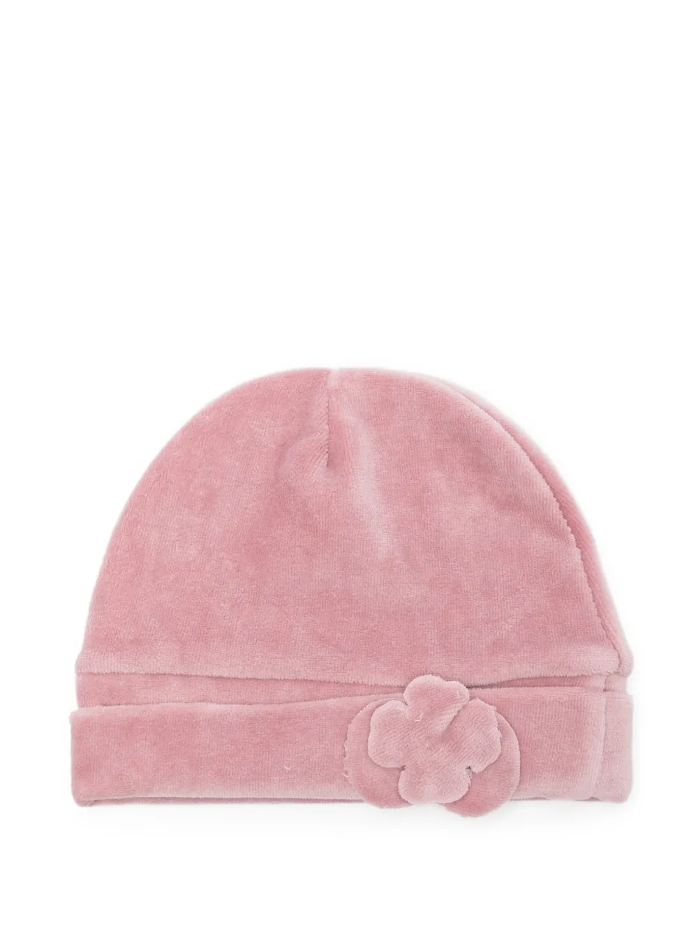 LALALU Muts met bloemapplicatie Roze