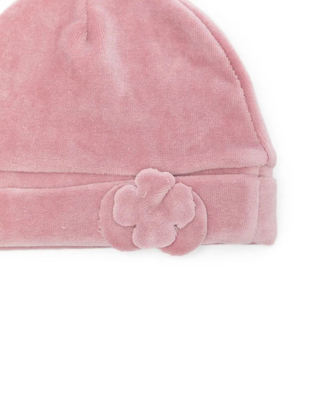 LALALU Muts met bloemapplicatie Roze