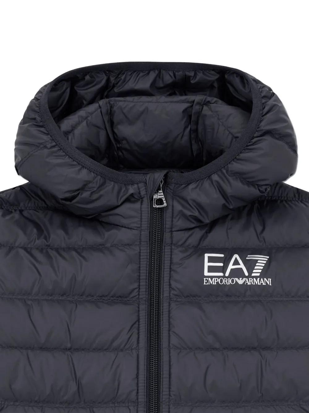 Emporio Armani Kids Donsjack met capuchon Zwart