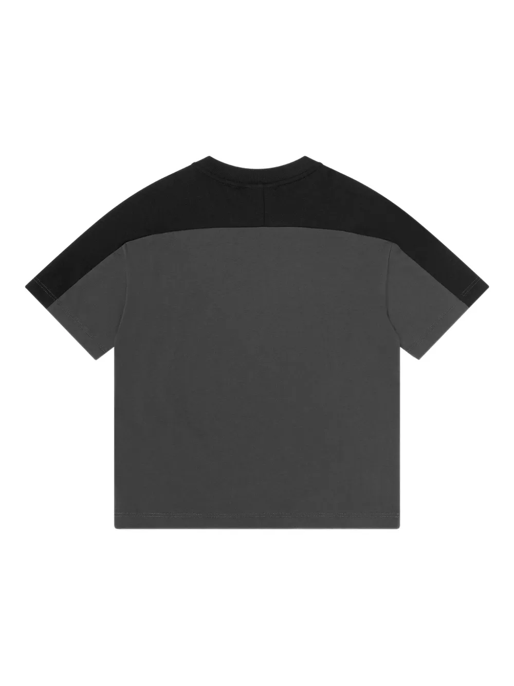 Emporio Armani Kids T-shirt met colourblocking en logo Grijs