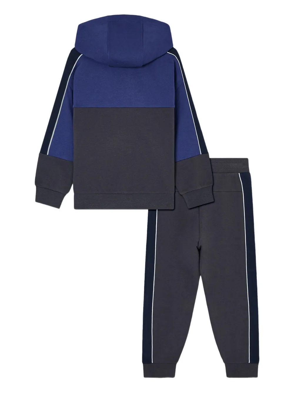Emporio Armani Kids Trainingspak met capuchon en logodetail Grijs