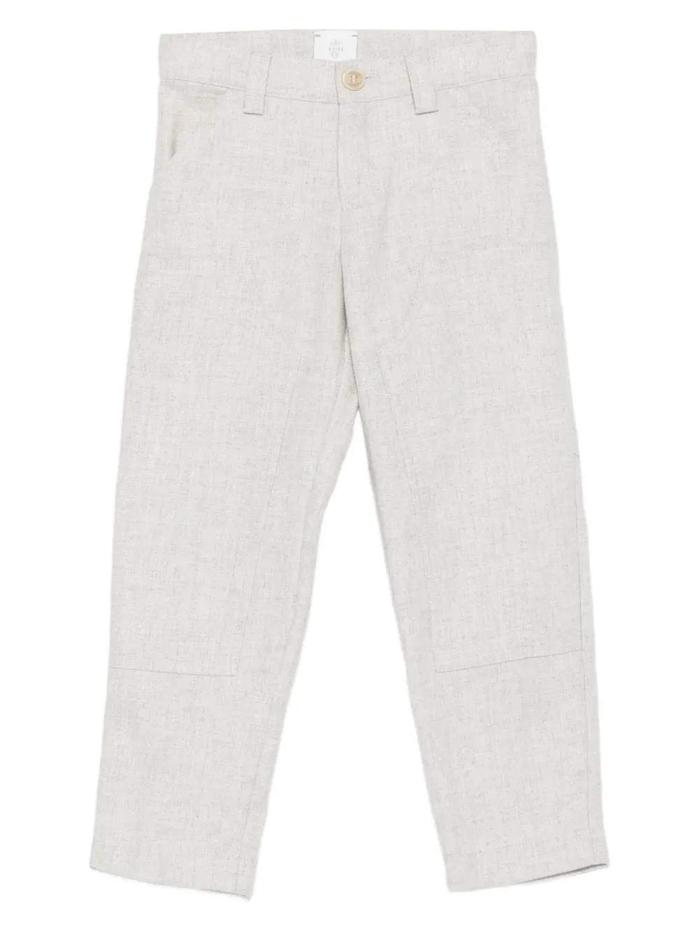 Eleventy Kids' Linen Trousers In White