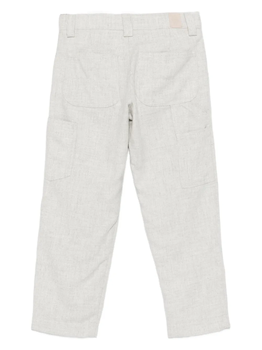 Eleventy Linen Trousers In White