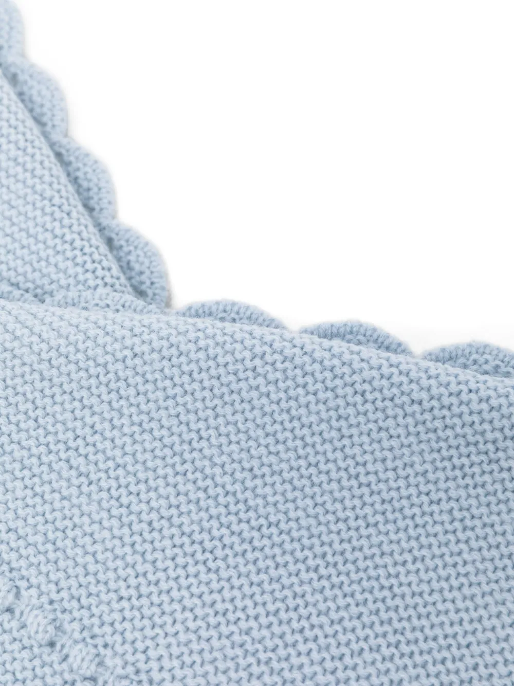 Paz Rodriguez Scalloped-edge Knitted Sleep Bag In Blue