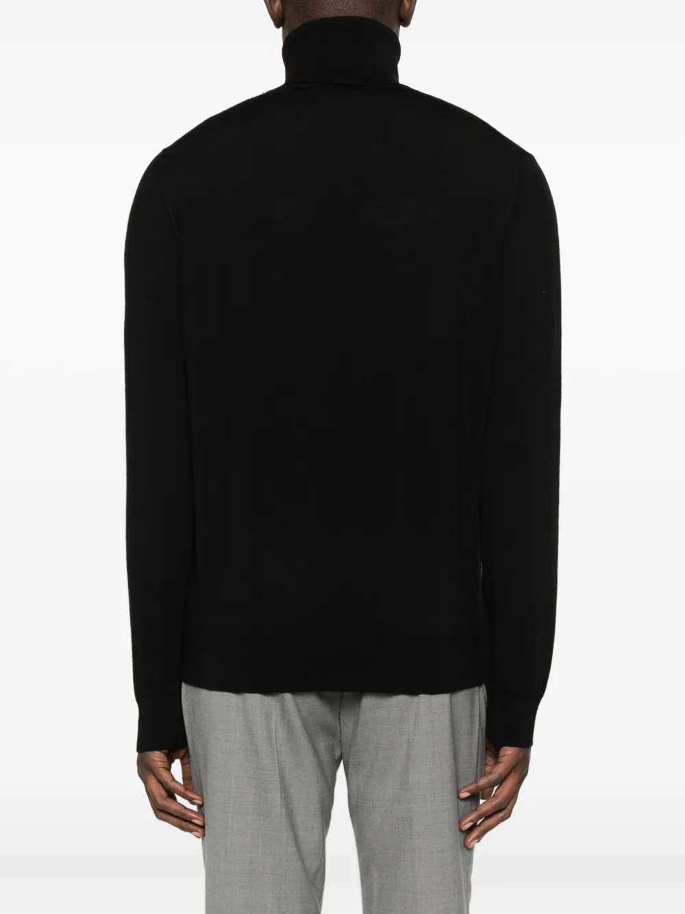 Alpha Studio Turtleneck Sweater In Black