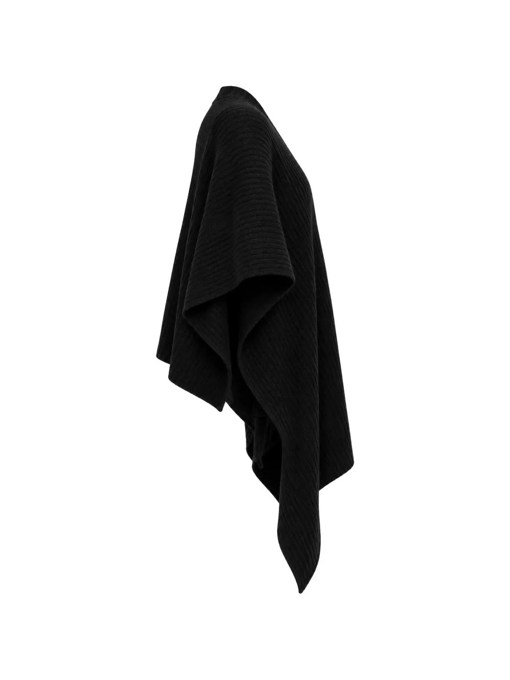 Christian Wijnants ribbed-knit cape Zwart