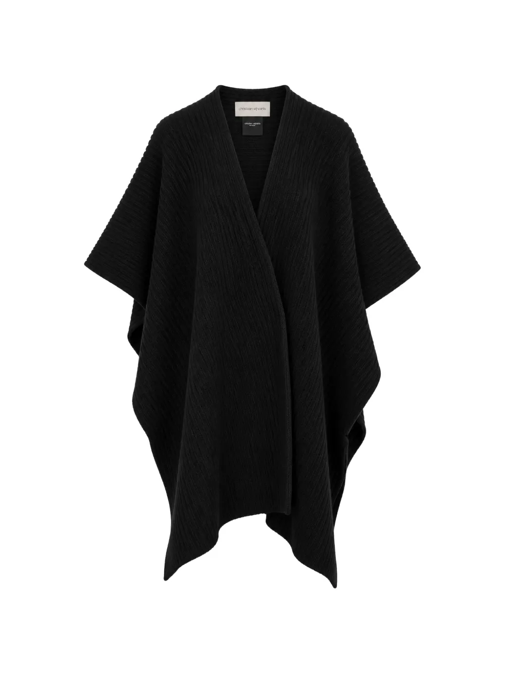 Christian Wijnants ribbed-knit cape - Schwarz