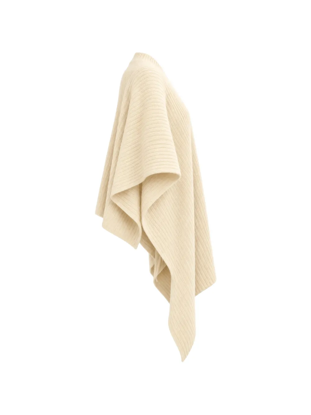 Christian Wijnants ribbed-knit draped poncho Beige