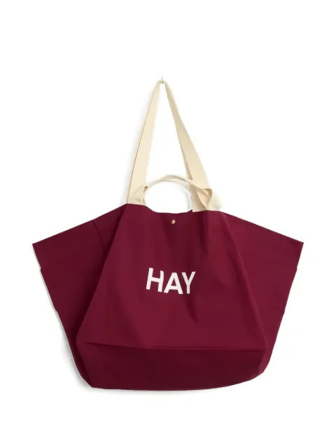HAY Weekend logo-print canvas tote bag