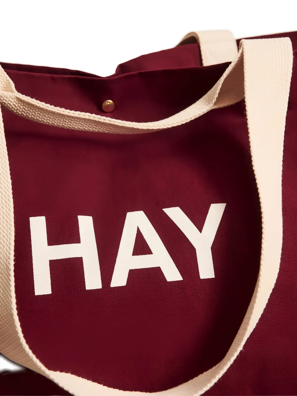 Hay Weekend Logo-print Canvas Tote Bag In Red